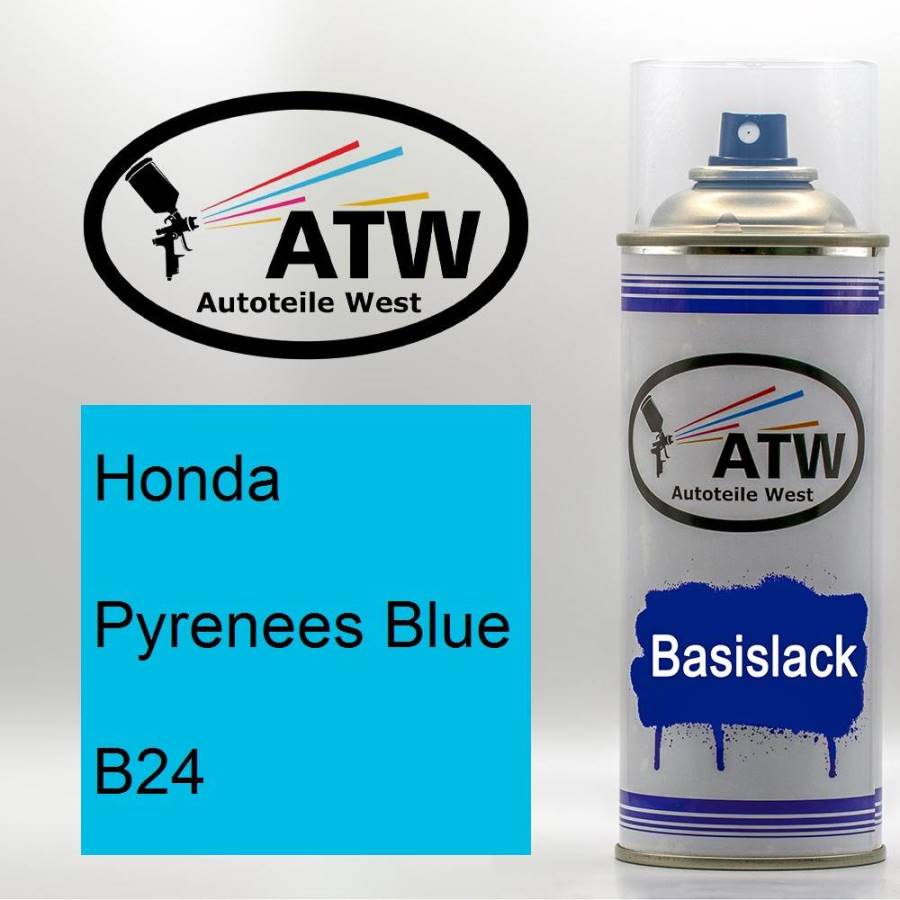 Honda, Pyrenees Blue, B24: 400ml Sprühdose, von ATW Autoteile West.